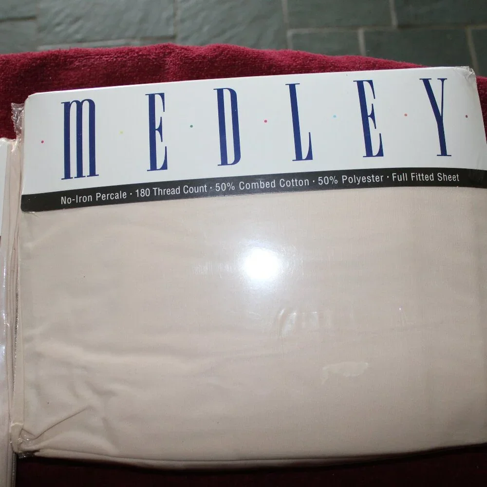 Medley No-Iron 180 Thread Count Flat and Fitted Sheet